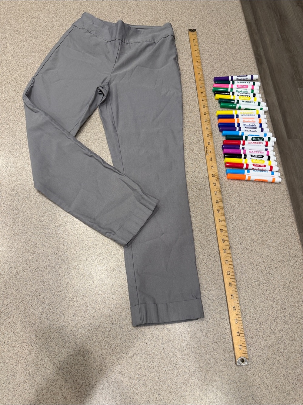 Tribal Gray Stretch Twill cuffed  pants size 8